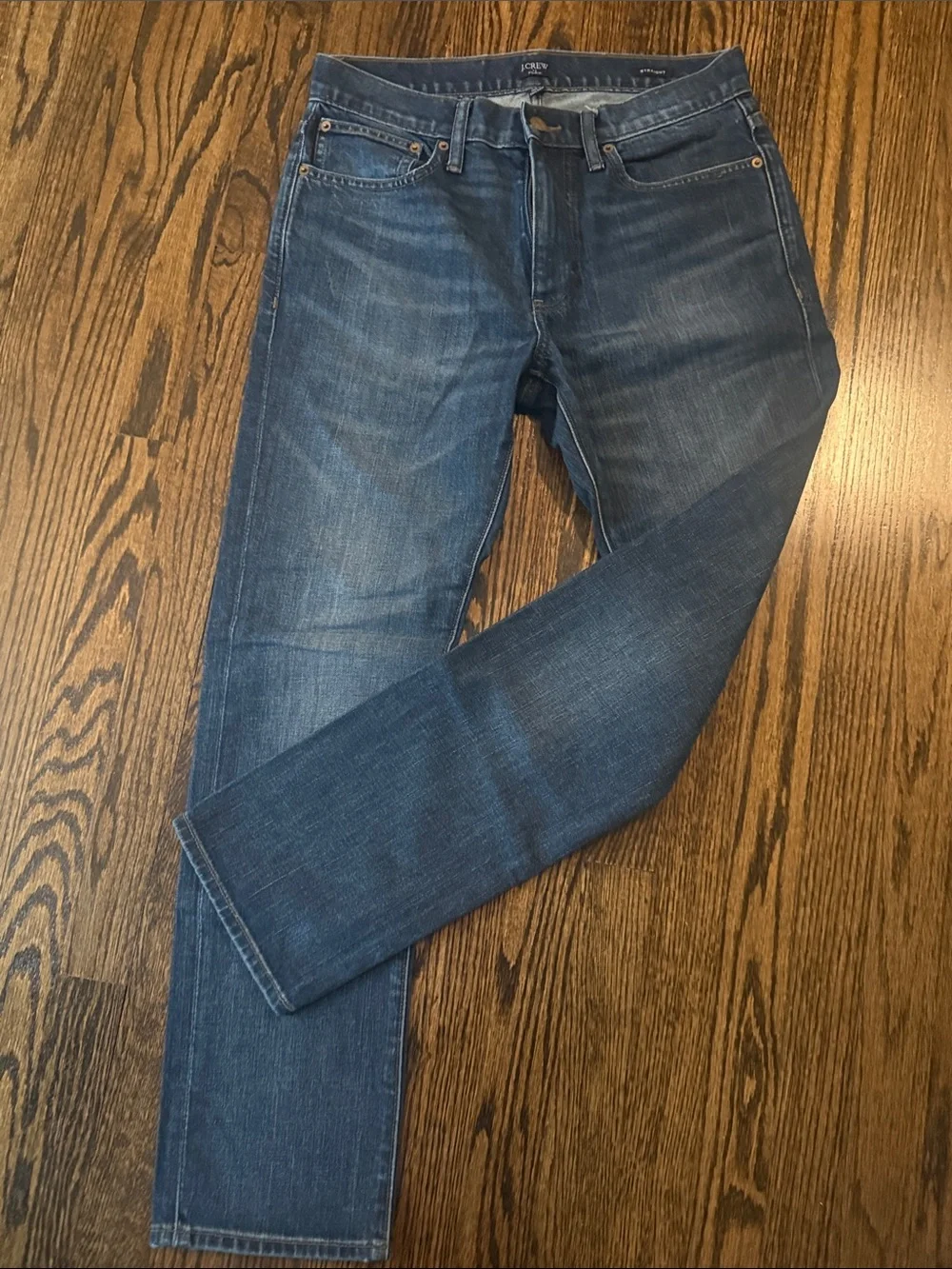 J. Crew Men’s Slim Straight Jeans in Medium Dark Blue Wash 30W x 30L